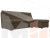 Угловой диван Релакс угол правый (Коричневый)