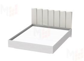 Кровать арт. 031 (Полосы) экокожа Sontex Milk (ЛН) 1400x2000