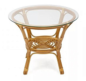 Столик из ротанга "Багама" круглый со стеклом