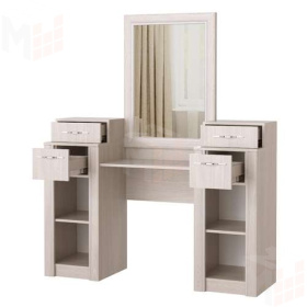Стол косметический ОКТАВА с зеркалом (ясень анкор светлый)