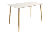 Стол обеденный Сканди 1 белый/светлый лак