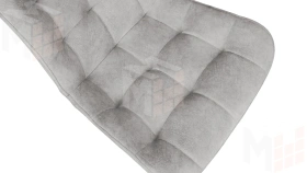 Стул BOSTON Черный муар, Велюр V004 светло-серый