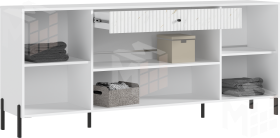 Комод Оливия (белый/мрамор золото) ножки металл