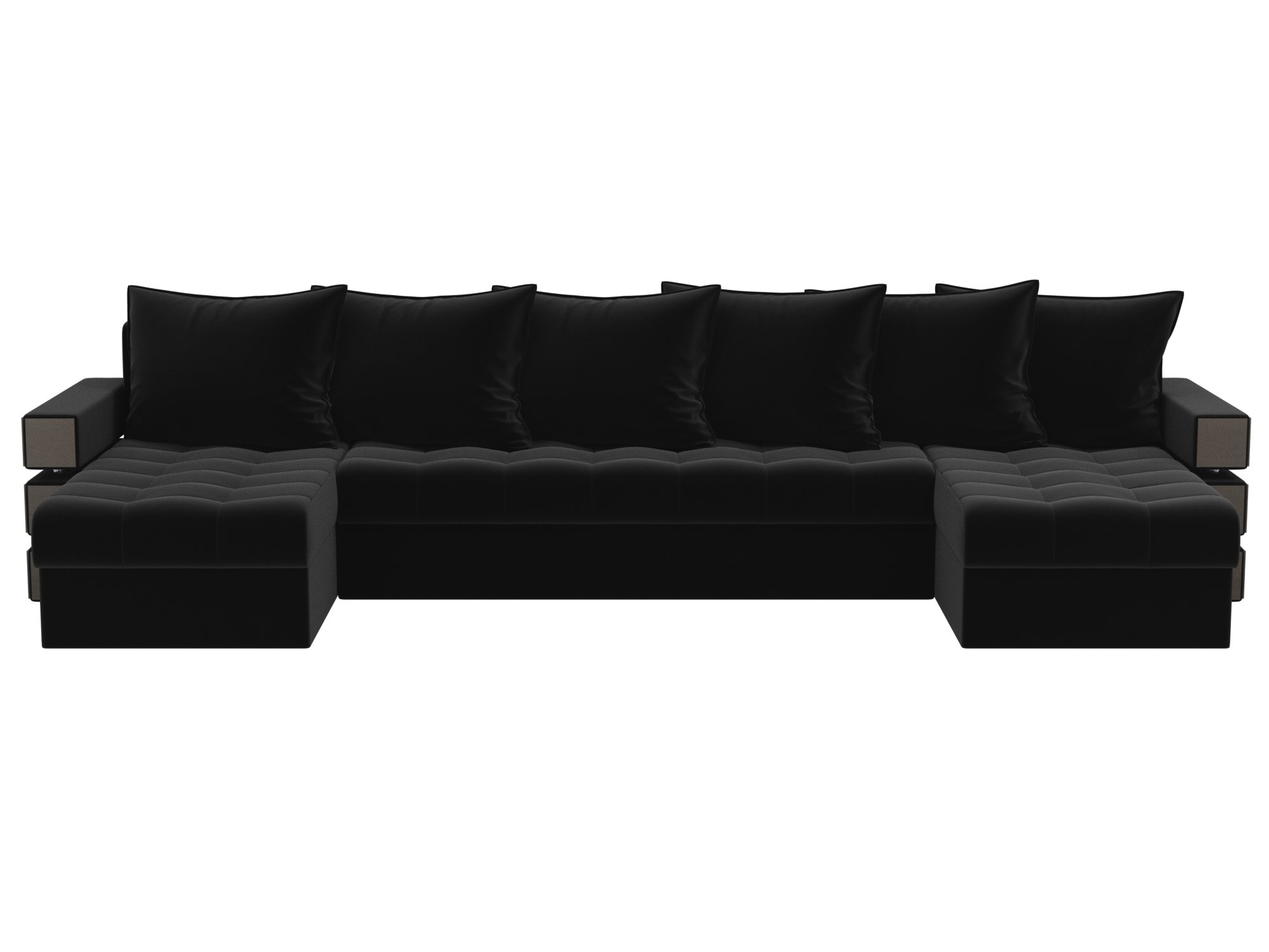 П-образный диван Венеция (Черный)