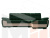 Угловой диван Нэстор правый угол (Зеленый\Бежевый)