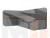 Кухонный угловой диван Форест левый угол (Коричневый\Серый)